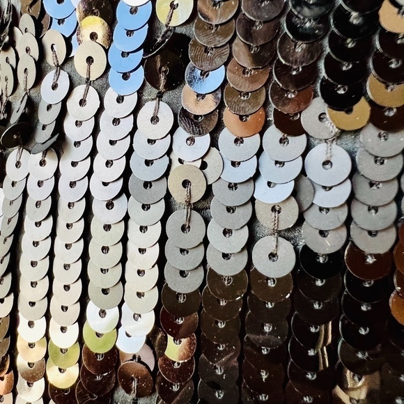 Magaschoni 100% Silk Sequin Black Mini Dress - Picture 7 of 9